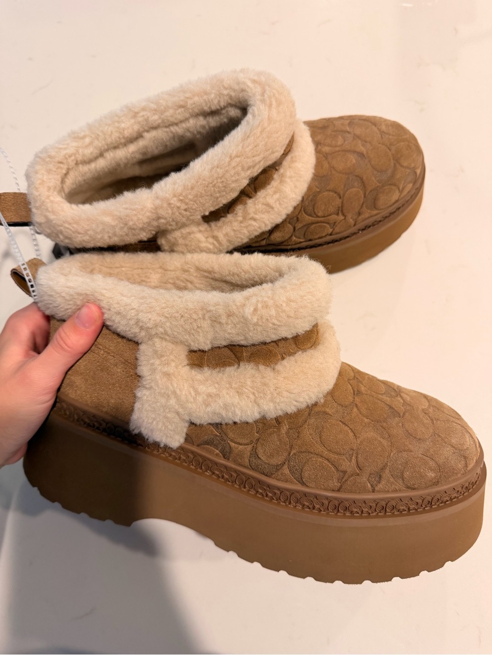 Coach Christina platform boots in brown - Picture 2 of 6